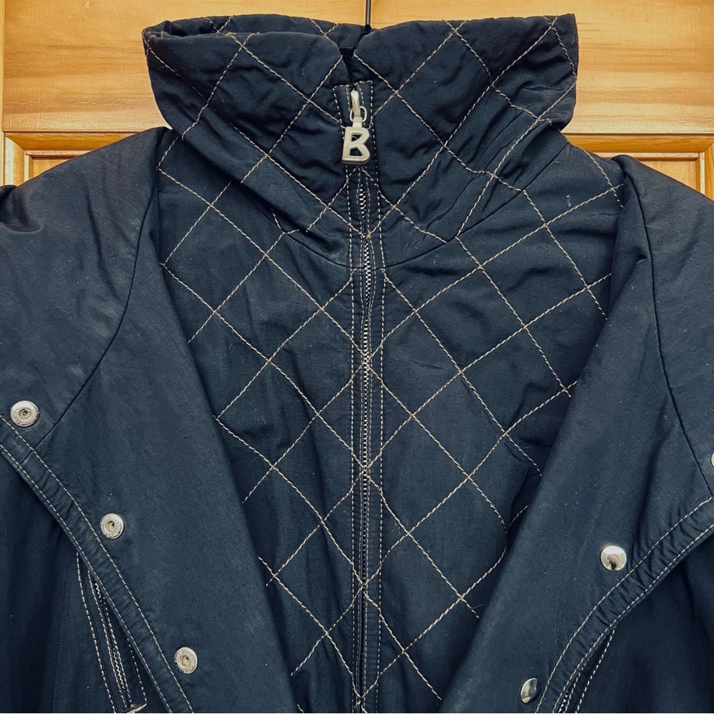 Bogner Vintage Ski Snow Jacket Black Embroidered Size 8/Medium Winter Puffer - Picture 6 of 12